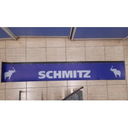 Брызговик Газель длинномер (2050х320)  SCHMITZ Cargobul белый на синем фоне