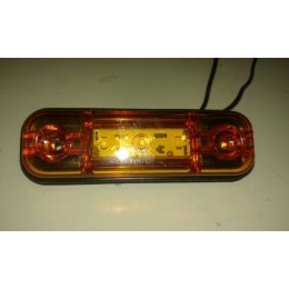 Фонарь габаритный боковой светодиод желтый ОГ-40 (3 диода) 12/24V