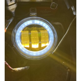 яяПТФ ВАЗ-2170, 2123, Газель Бизнес, NEXT LED ангельские глазки 1 режим с регул (2171 YW)